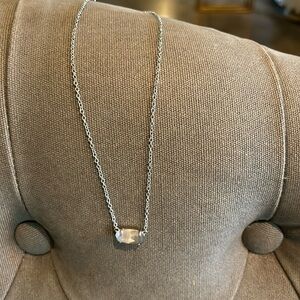 Kendra Scott Elisa silver necklace. Stone is a gray color.